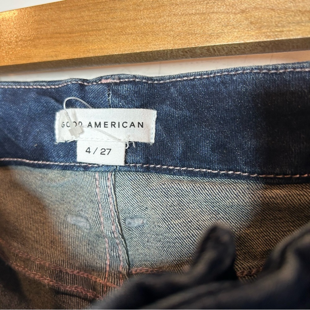 New Good American Good Legs Crop High Waits Jeans Size 27/4 - Picture 7 of 10